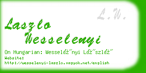 laszlo wesselenyi business card